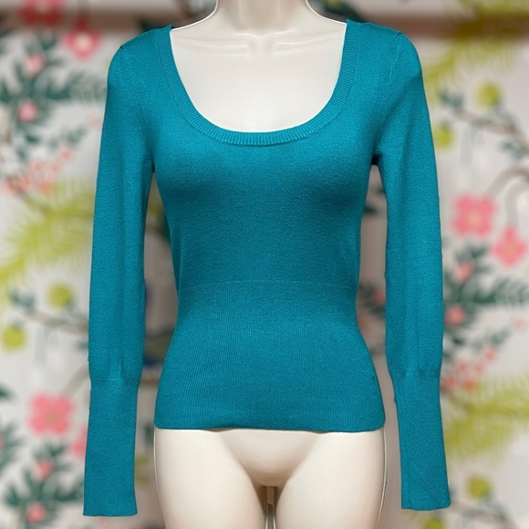G By Guess Teal Fitted Sweater *EUC* - Picture 1 of 12